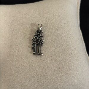BILL WALL Silver Initial “U” Pendant
